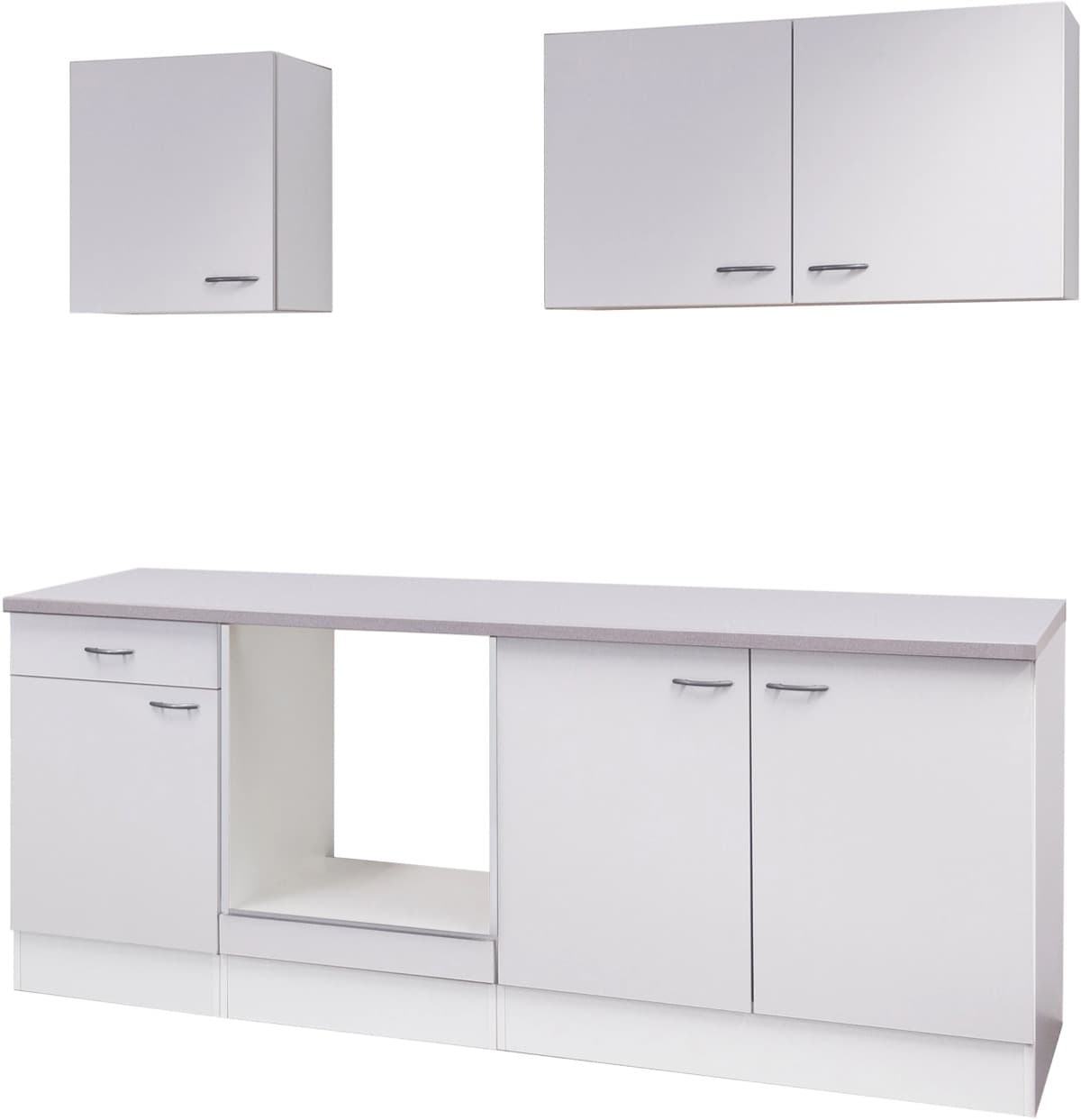 Cocina lineal Flex-Well Wito · 210 cm · blanco
